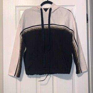 Women's Zara basic color blocked cropped hoodie casual streetwear fall